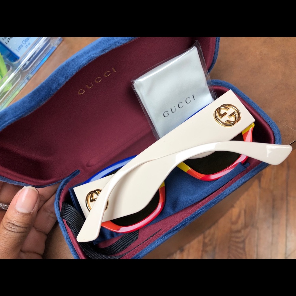 AUTH Gucci Multicolor Rainbow Style Sunglasses - Picture 5 of 6